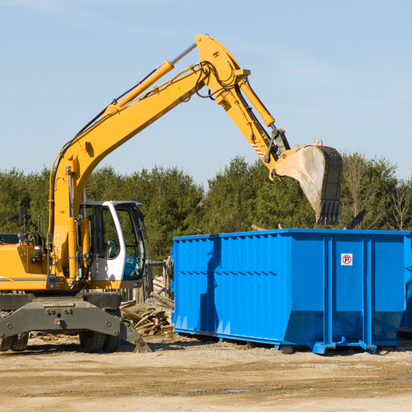 can i choose the location where the residential dumpster will be placed in Bunker Hill IL